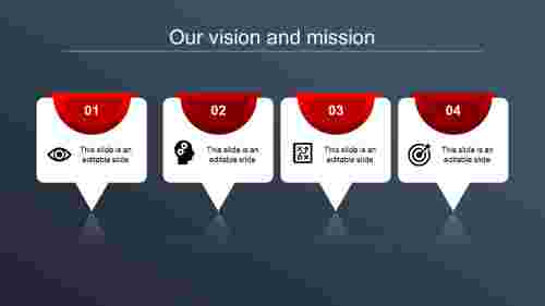 vision and mission ppt-our vision and mission-red